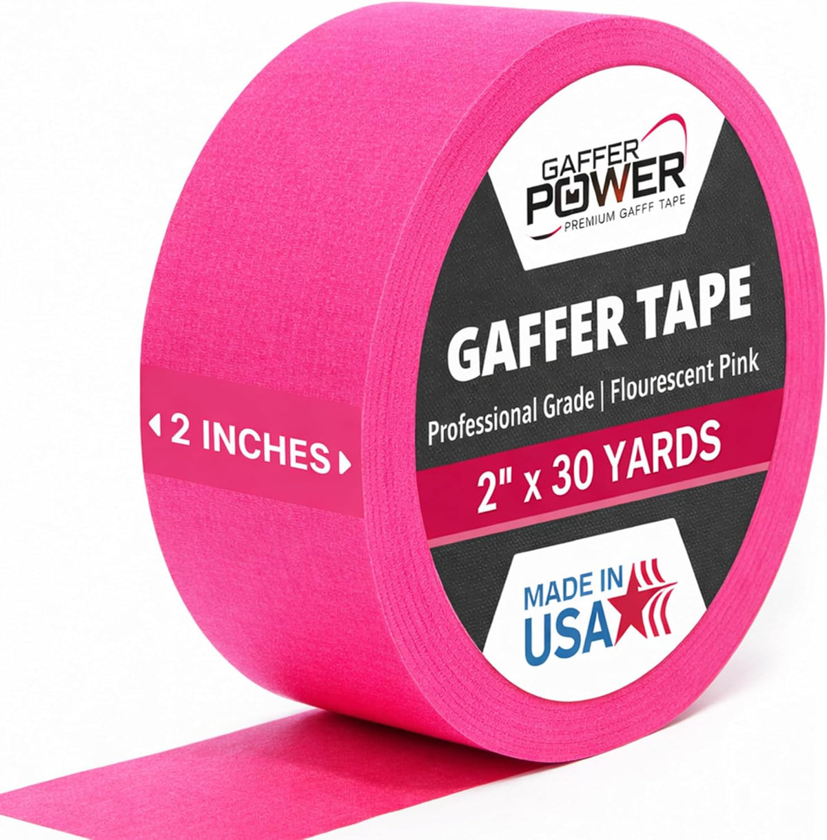 Fluorescent Pink Gaffer Tape 2 Inch x 30 Yards, 11.5 Mil