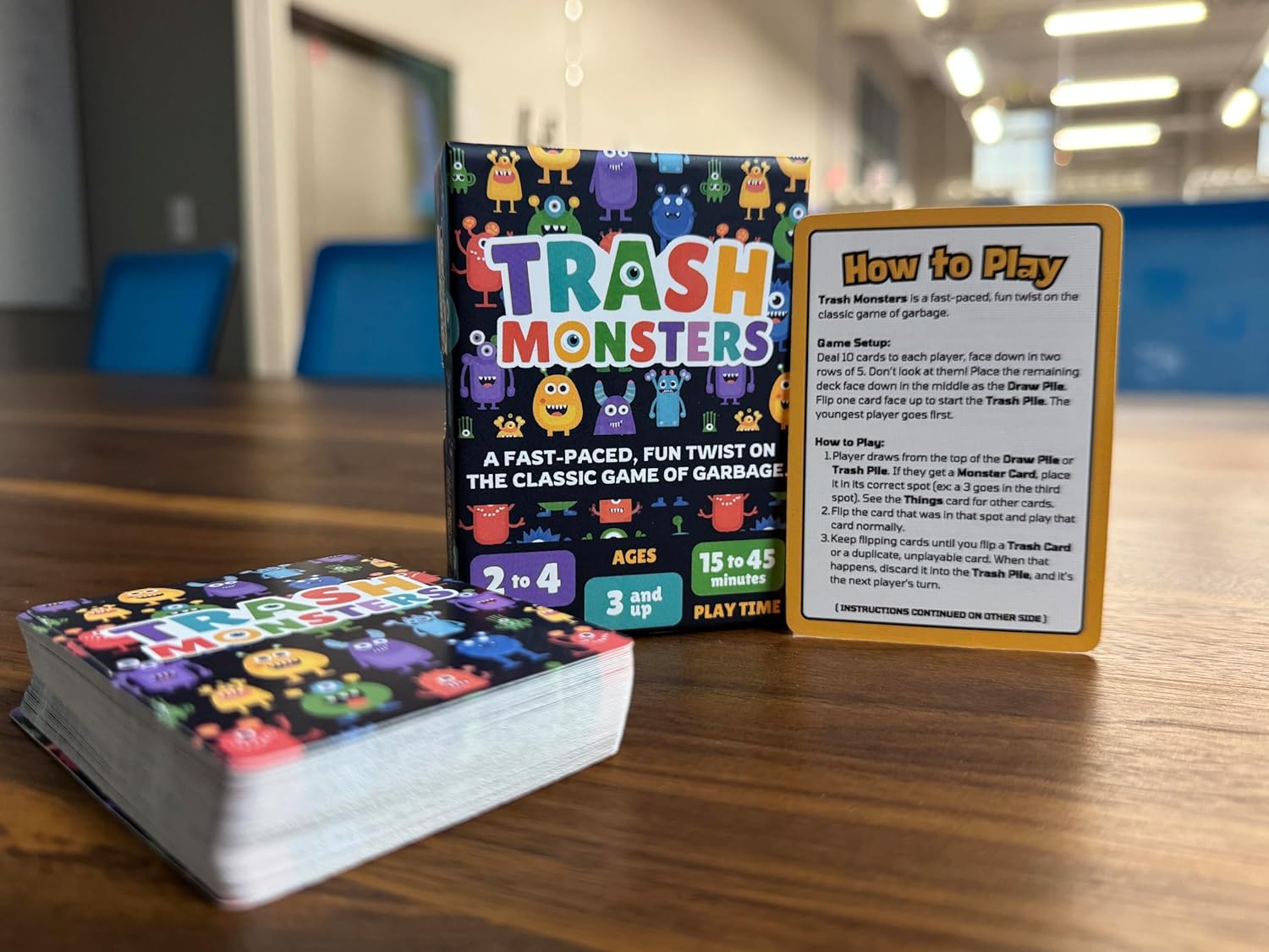 Trash Monsters - Card Game, Easy Number Sequencing Game with Fun Monsters | Ages 3 and up | Kids & Family Nights |