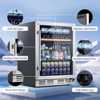 Mini Fridge 24 Inch Undercounter Beverage and Wine Cooler