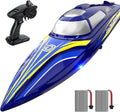 14" Fast RC Boat for Kids & Adults, Auto Self-Righting, 20+MPH | Upgraded Remote Control Speed Boat with 2x1200mAh