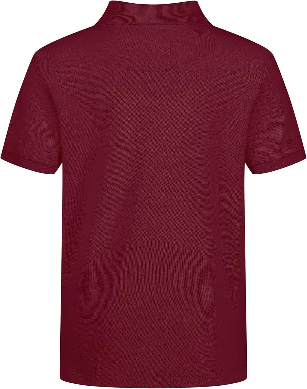 Boys' School Uniform Short Sleeve Polo Shirt, Button Closure, Comfortable & Soft Pique Fabric