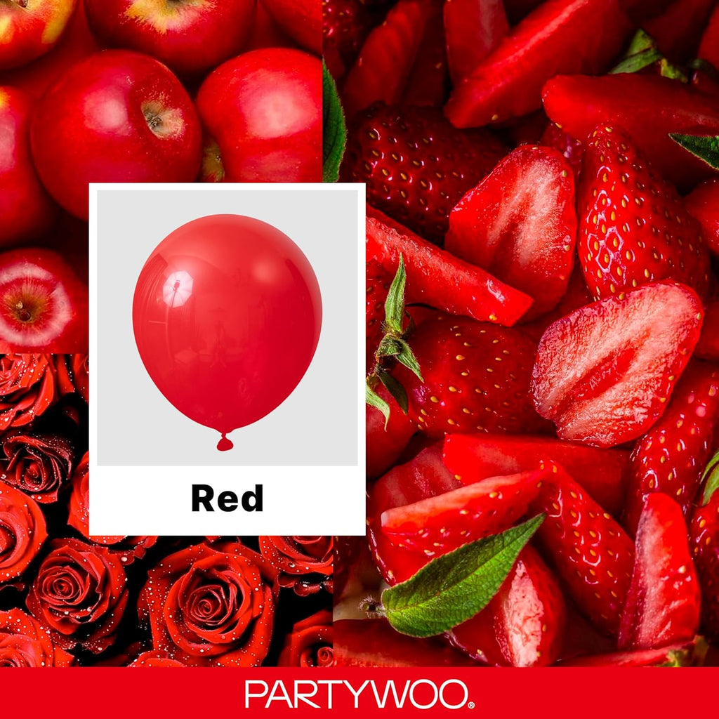 Red Balloons 140 pcs Different Sizes of 18 12 10 5 Inch Red Balloon Arch Kit Garland for Birthday Graduation