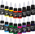 Tattoo Ink Set 16 Colors 0.5oz (15ml) Pigment Supplies Kit for Beginners