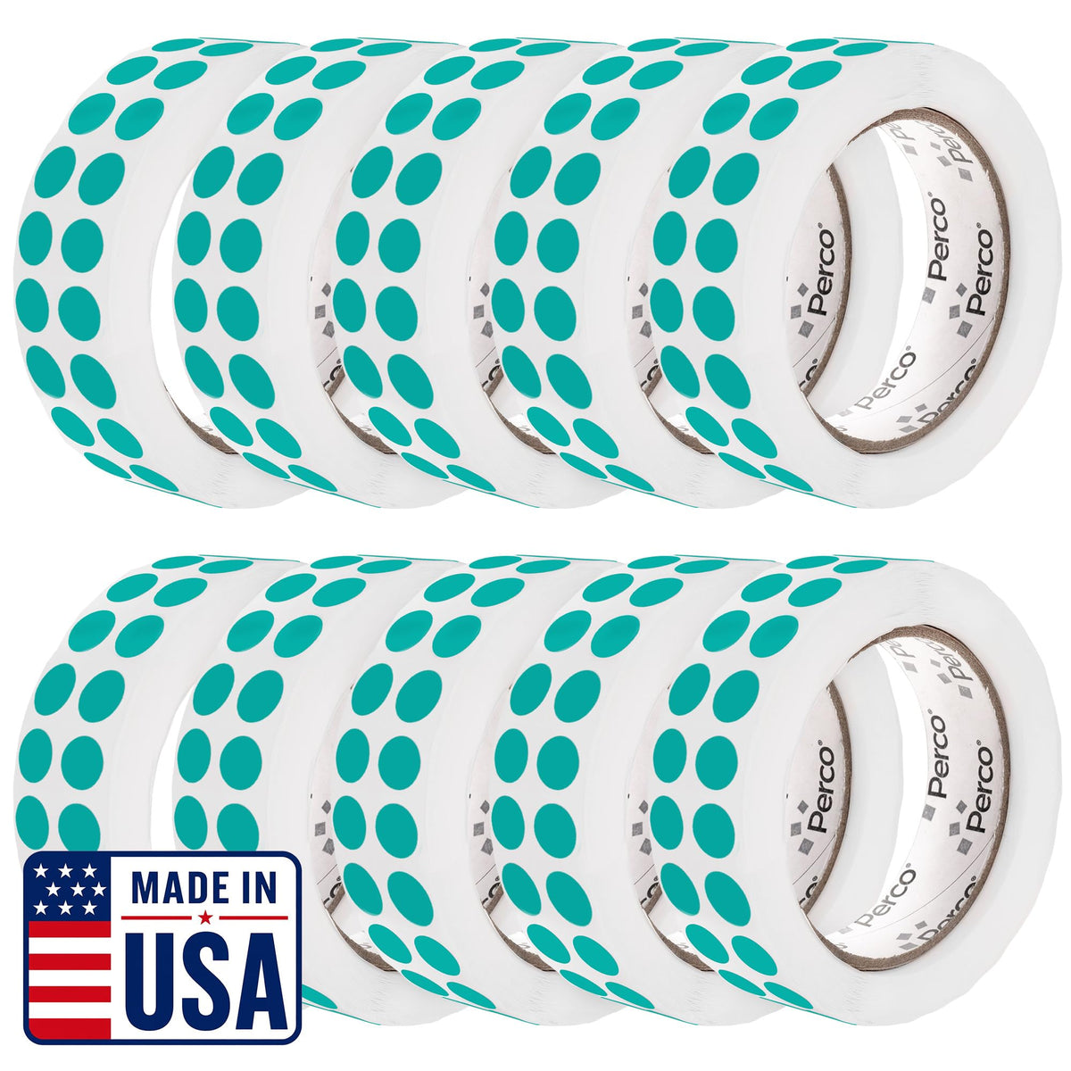 Teal Perforated Round Circle Dot Sticker 1/2-Inch Labels — 10 Rolls, 30,000 Stickers - Planners, Invitations for