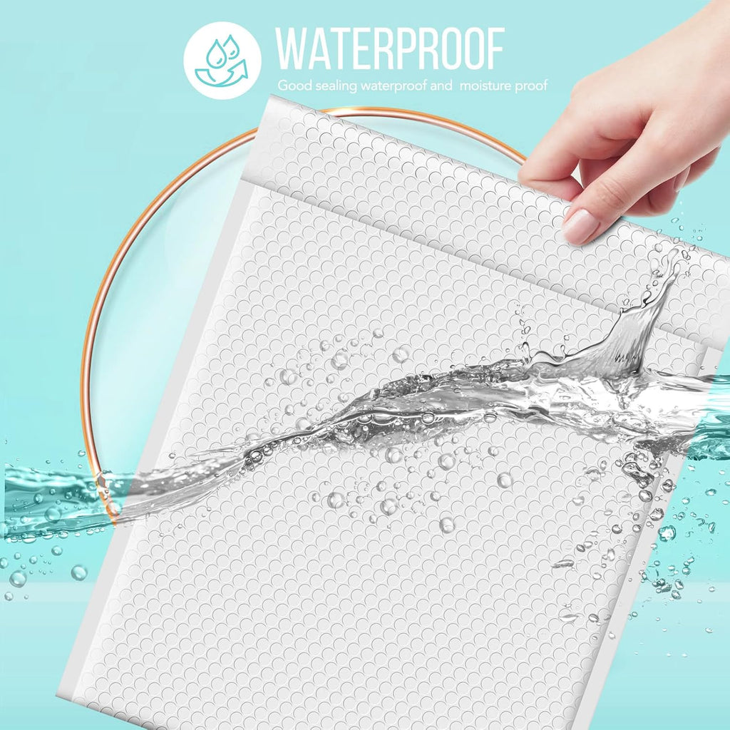 Bubble Mailers 12x15" White Padded Envelopes 25 Pack Self-Seal | Large Bubble Envlopes Strong Adhesion Padded Mailers