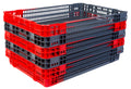 Hudson Exchange 23.5 x 15.75 x 4" (4.9 Gallon, 5 Pack) Agricultural Nest and Stack Vented Crate Handled Storage
