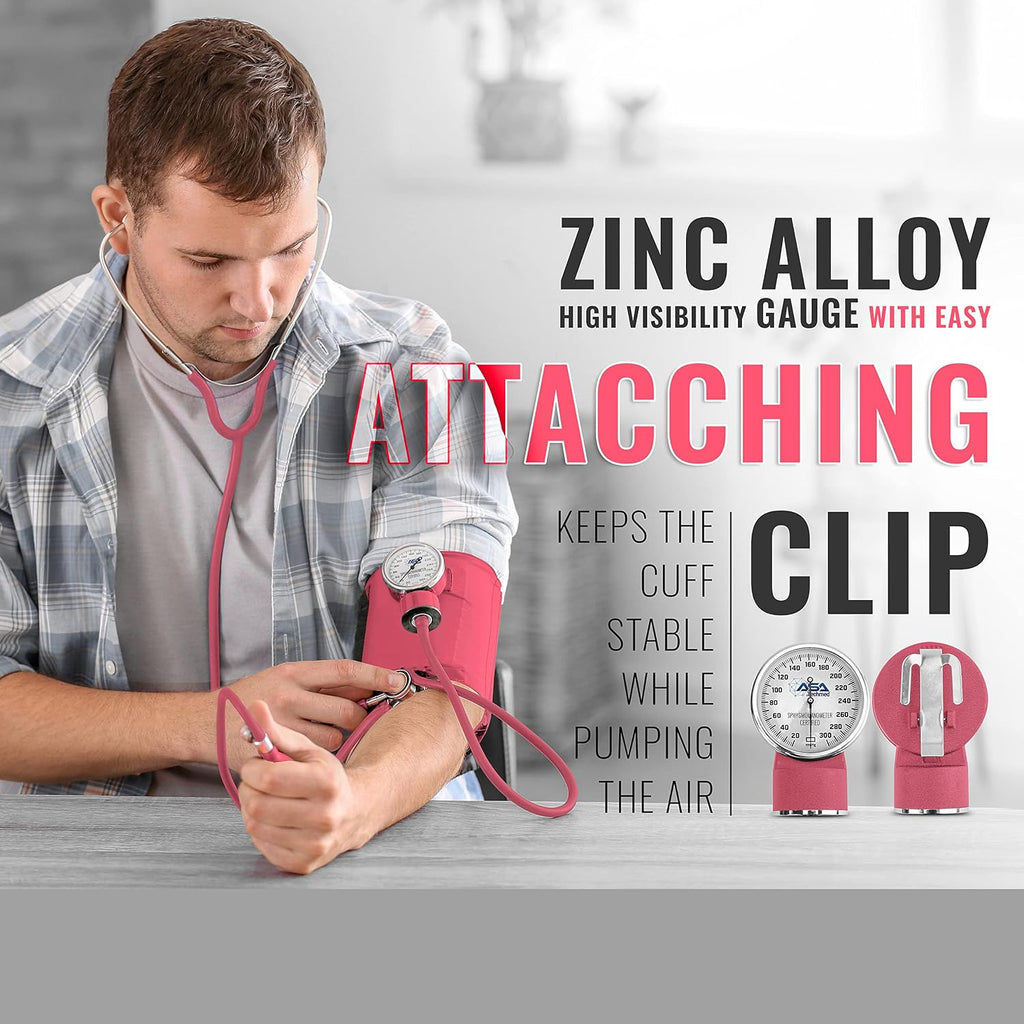 Manual Blood Pressure Monitor - Aneroid Sphygmomanometer for Nurses, Universal Standard Blood Pressure Cuff, Nurse