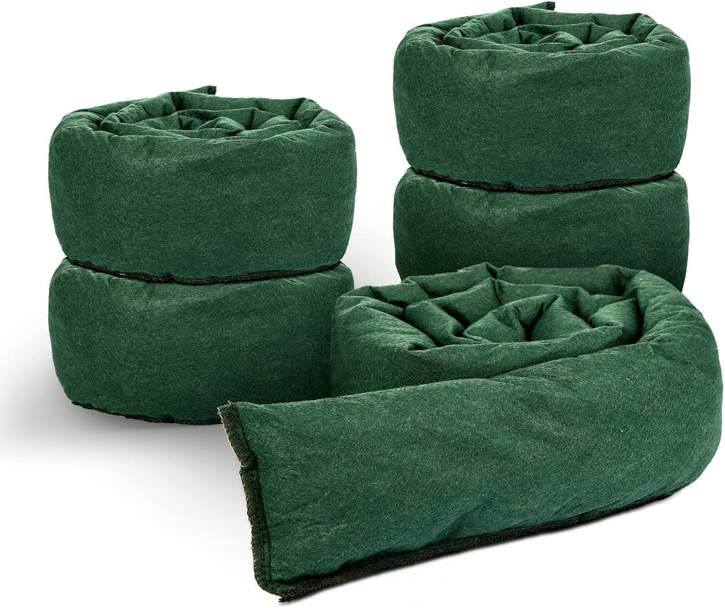 5 Pcs Water Barriers for Flooding 5ft x 6.5in Sandless Sandbag | Reusable Absorbent Alternative at Door Garage