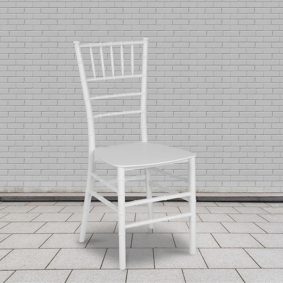 2 Pack HERCULES PREMIUM Series White Resin Stacking Chiavari Chair