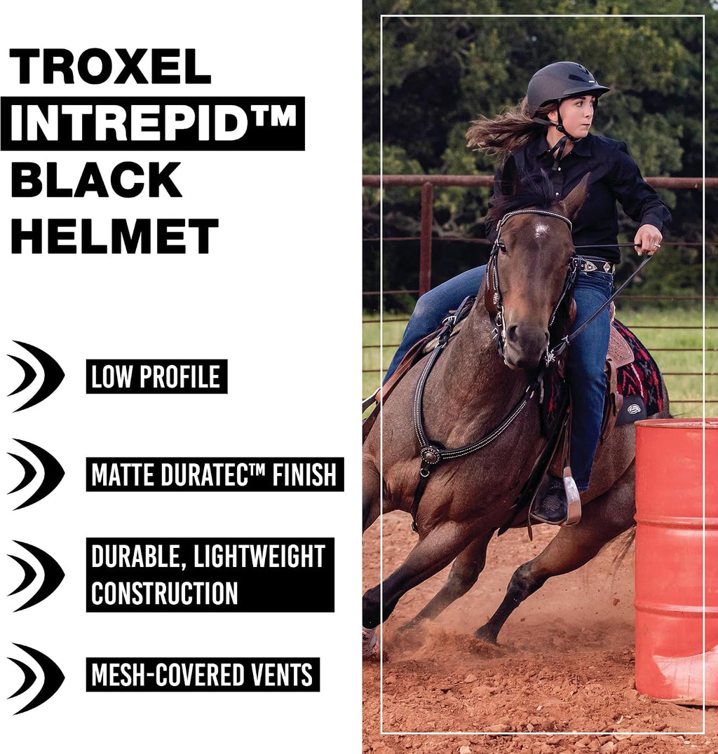 Intrepid Saddle Horse Riding Helmet, Low-Profile Adjustable Design, Safety Horseback Riding Gear