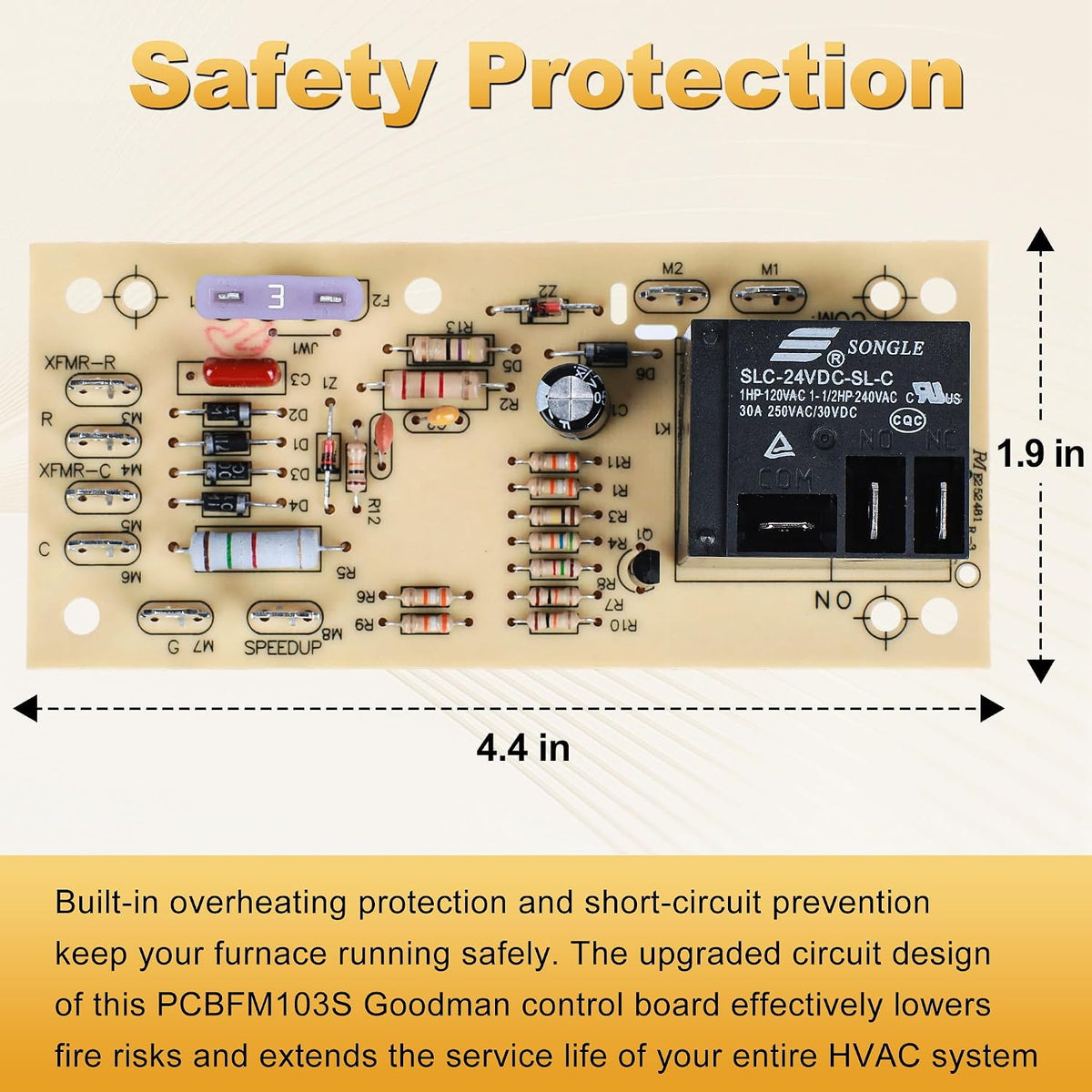 PCBFM103S for Goodman AC Control Board, Fan Control Module