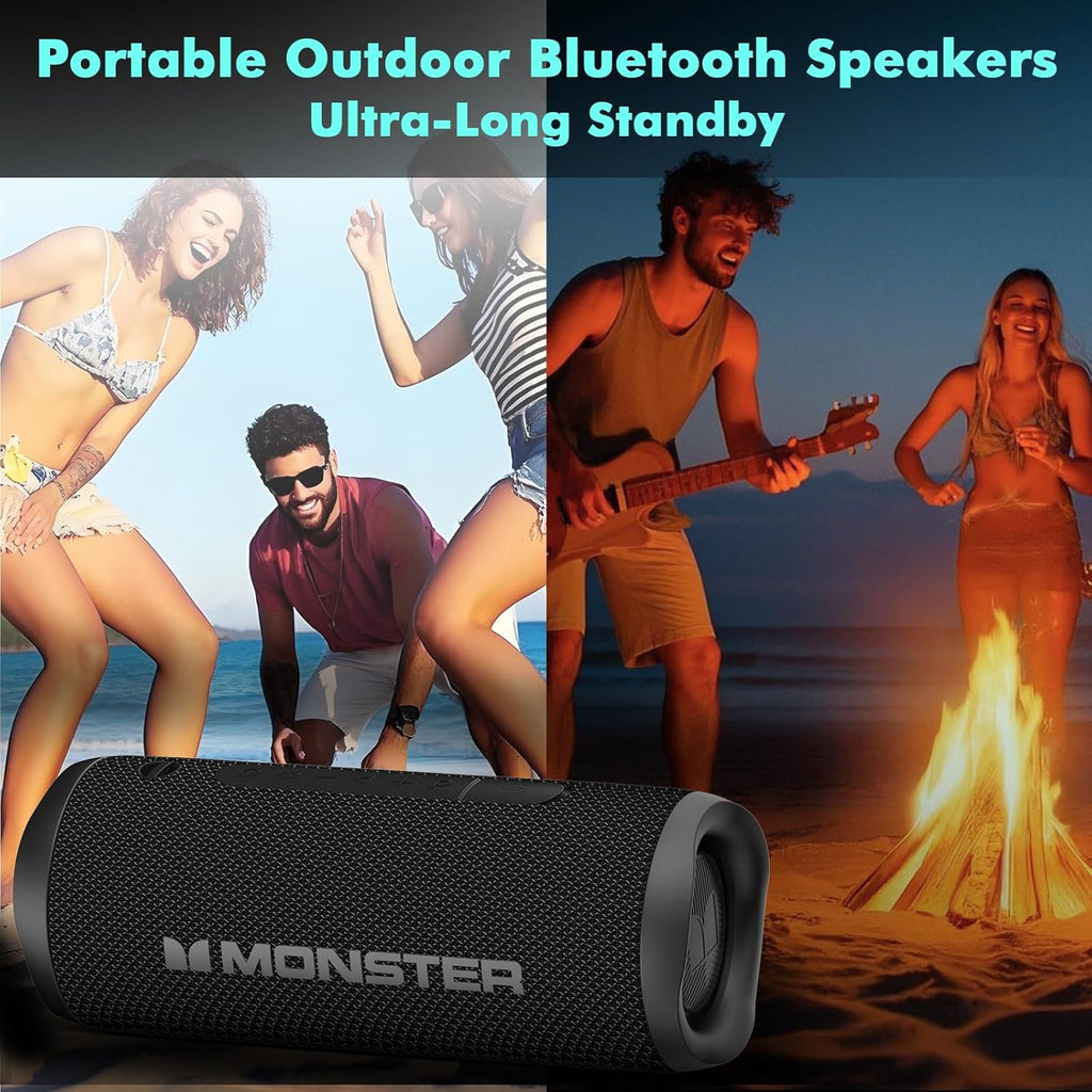 Bluetooth Speaker, Wireless Portable Outdoor Bluetooth Speakers, 60W True Wireless Stereo IPX8 Waterproof, Dual
