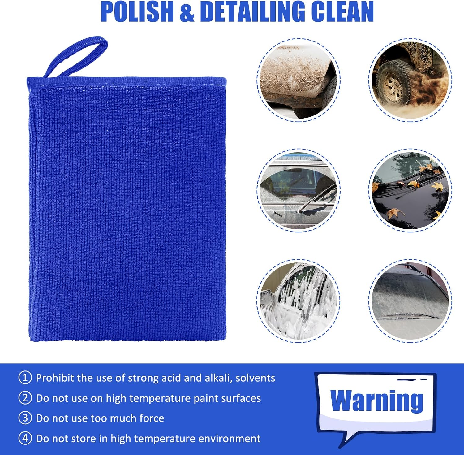 2Pack Clay Mitt, Microfiber Clay Bar for Car Detailing, Medium Grade Clay Bar Glove Clay Towel Auto Detailing for
