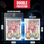100 Bundle Semi Rigid Card Holders & Sleeves for PSA, CGC, BGS & TAG Trading Card Grading Submission