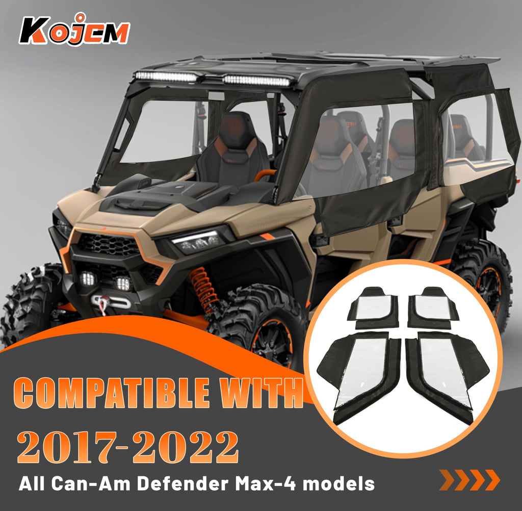 Kojem Soft Door Compatible with 2017-2022 All Can-Am Defender Max-4 Models