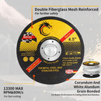 4 1/2 Cut Off Wheel Angle Grinder Cutting Disc for Metal & Stainless Steel, Max 13,300 RPM, 0.045" Thin Grinding Wheel,10 Pack