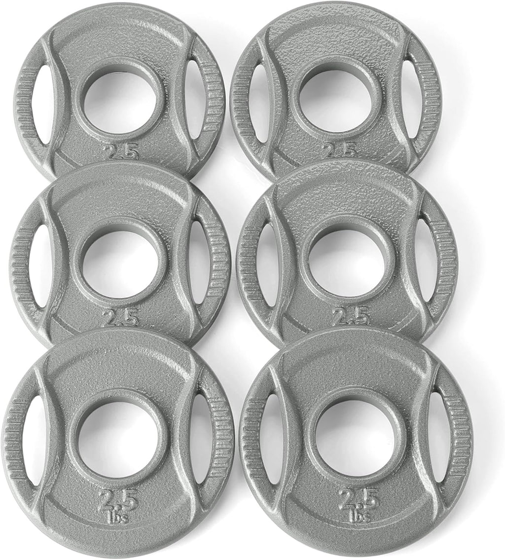 2-Inch Olympic Grip Weight Plates, Cast Iron