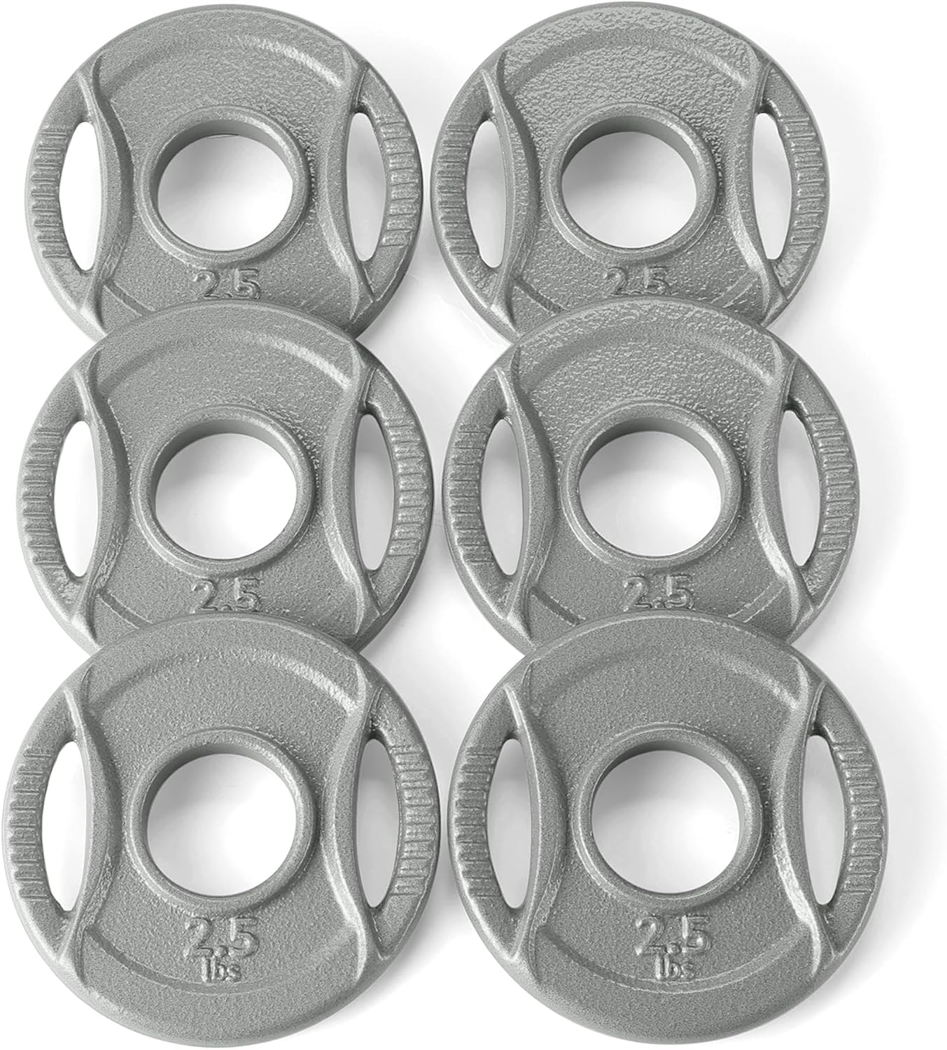 2-Inch Olympic Grip Weight Plates, Cast Iron