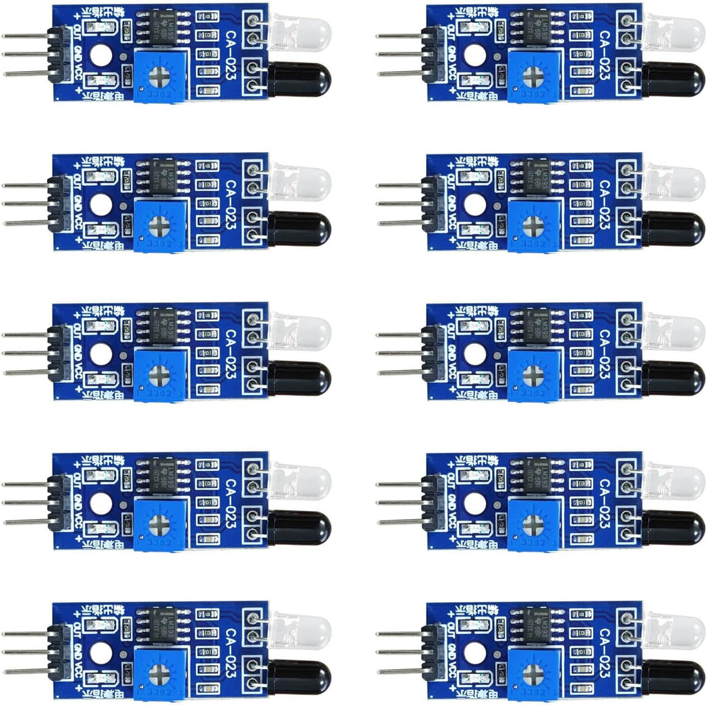 10Pcs IR 3 Wire Flame Detection Sensors Module IR Flame Detector Obstacle Avoidance Robotics Obstacle Avoidance