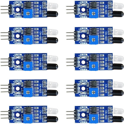 10Pcs IR 3 Wire Flame Detection Sensors Module IR Flame Detector Obstacle Avoidance Robotics Obstacle Avoidance