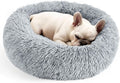 Dog & Cat Bed for Indoor Cats, 20in Calming Donut Bed for Puppy and Kitten, Washable Round Fluffy Pet Bed for Small