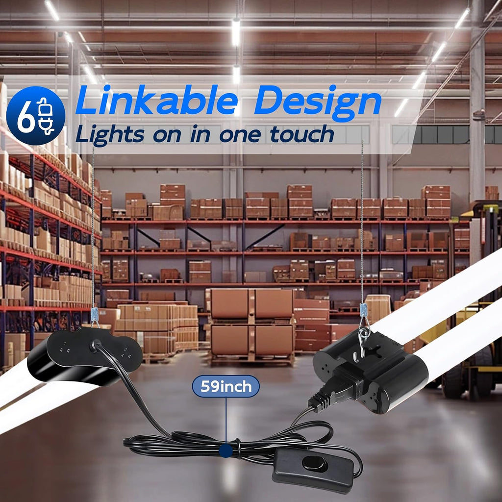 hykolity 4FT LED Shop Light,4400LM,42W [250W Equivalent], 5000K Daylight