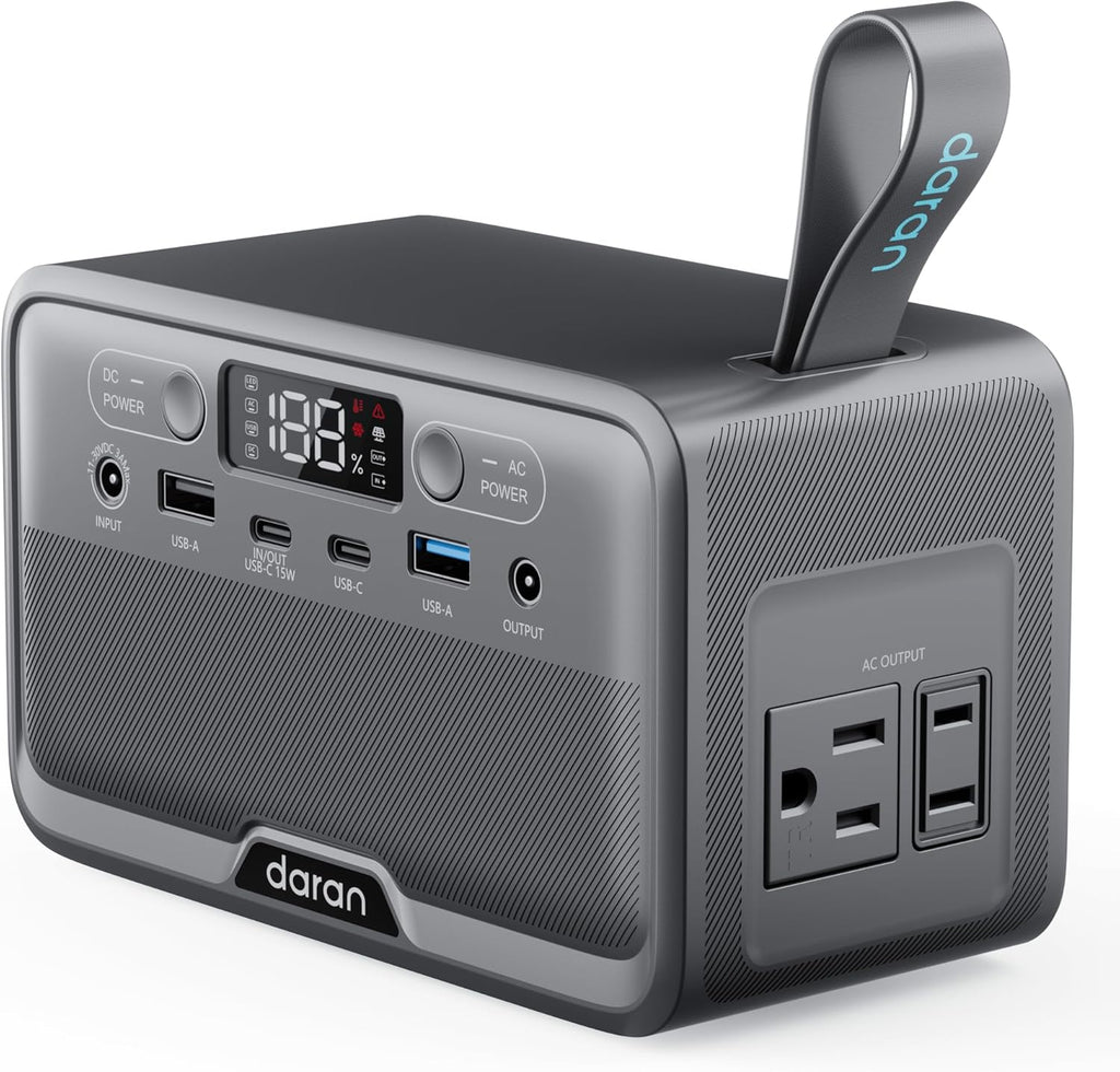 Portable Power Station 89.6Wh LiFePO4 Battery 100W(200W Peak) Solar Power Bank, Portable Charger Small Generator with