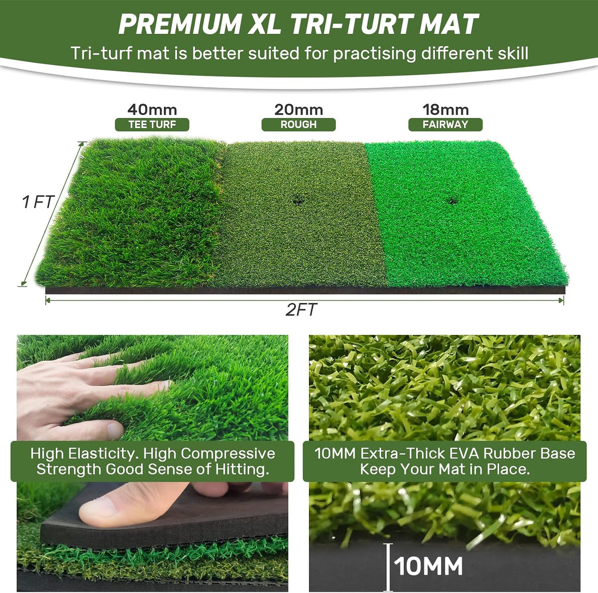 Golf Net with Practice Mat,Golf Hitting Aid Nets 10x7FT for Backyard Driving Chipping Training Swing with Target Mat