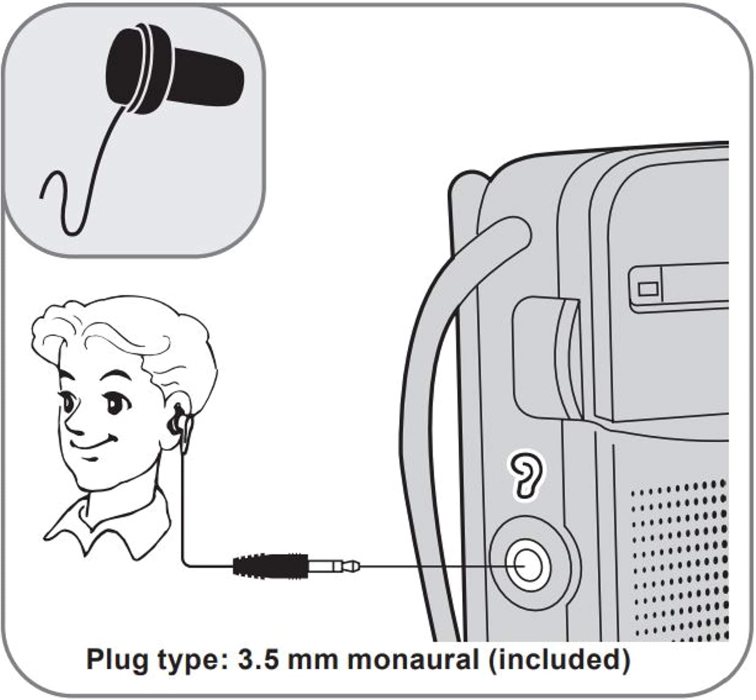 RF-P50d Pocket AM/FM Radio Silver RF-P50D