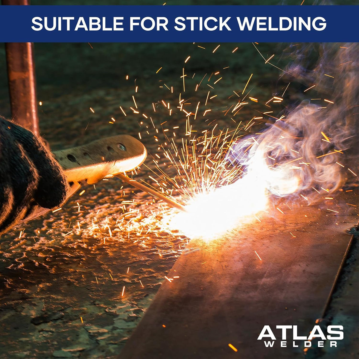 ATLASWELDER E6013 1/8'' 5LB Welding Rods Carbon Steel Stick Electrodes