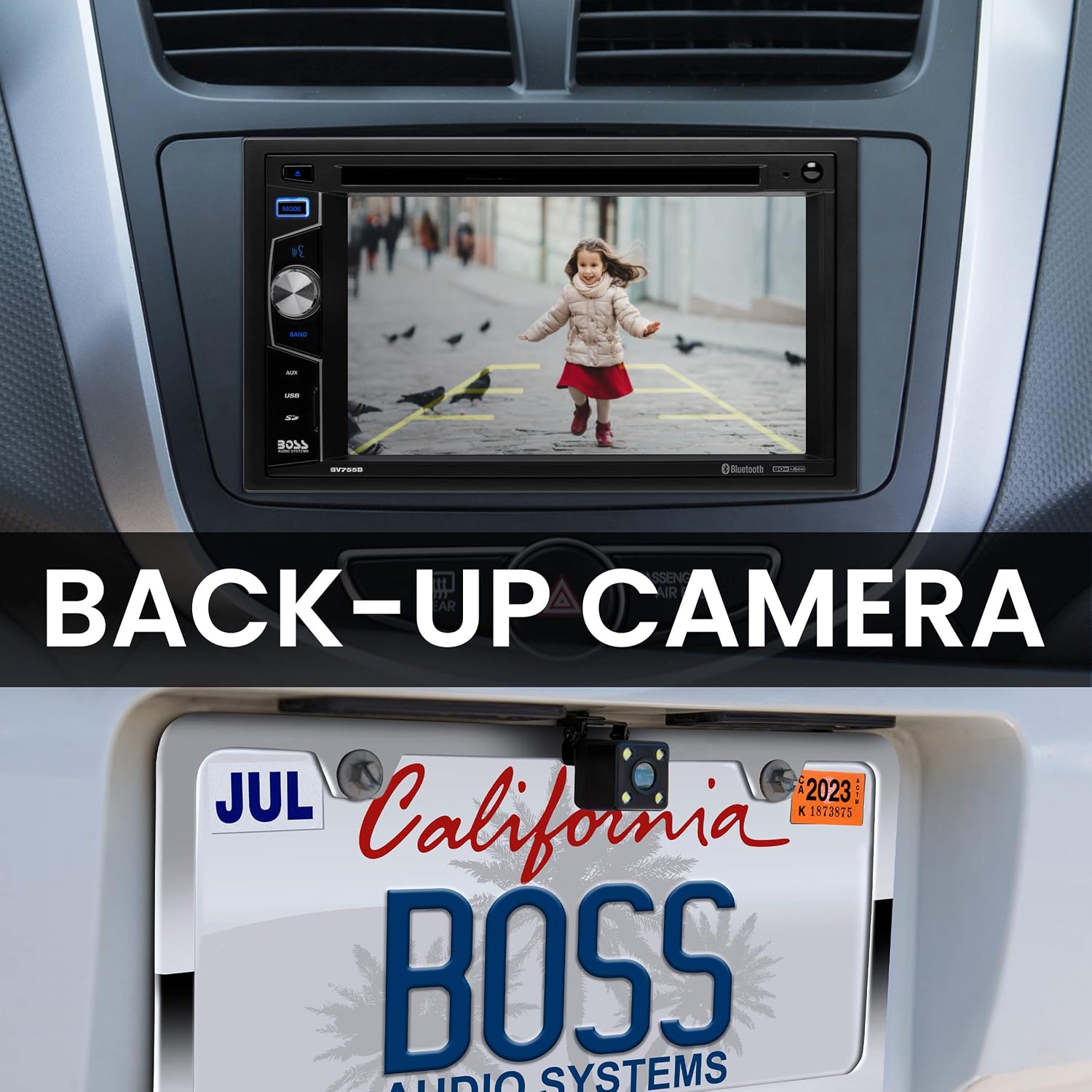 Elite BV755BLC Car Stereo System - 6.2 Inch Double Din Touchscreen, Bluetooth Audio & Calling Head Unit, Radio