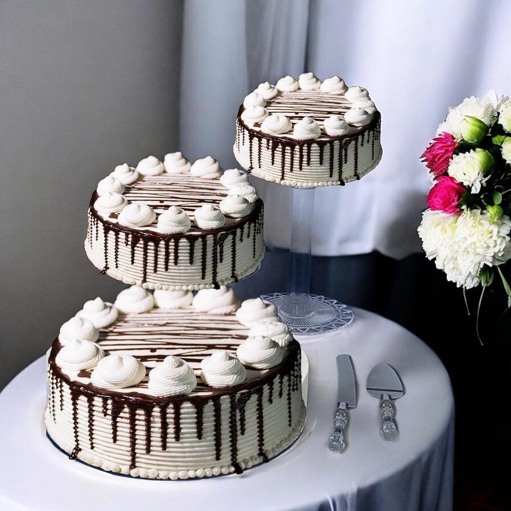 3 Tier Acrylic Wedding Cake Stand Set, Multi-Tier Cake Cupcake Holder, Topper Dessert Table Display Set, Tiered Tray