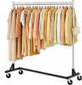 Z Rack, Rolling Clothes Racks with Z-Base, Heavy Duty Garment Rack, Clothing Racks for Hanging Clothes, Sturdy Metal