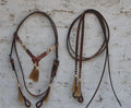 Leather Bridle Western Tack Full Grain Leather Adjustable Bridle for Horse Horse Knotted Browband Headstall with