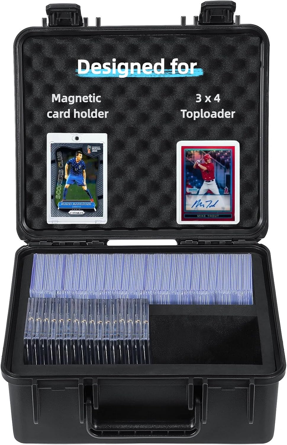 Toploader Storage Box for Trading Card, for 3" x 4" 35PT Rigid Card Holder | Protective Hard Shell Case Holds 300+