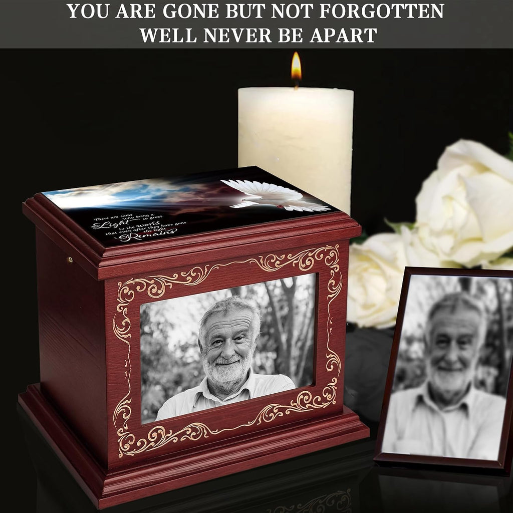 Cremation Urns for Human Ashes Adult Up to 200 IBS with Photo Frame