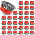 Rocaris 35Pcs Wire Wheels for 4-1/2" Angle Grinder, 3 Inch Wire Cup Brush
