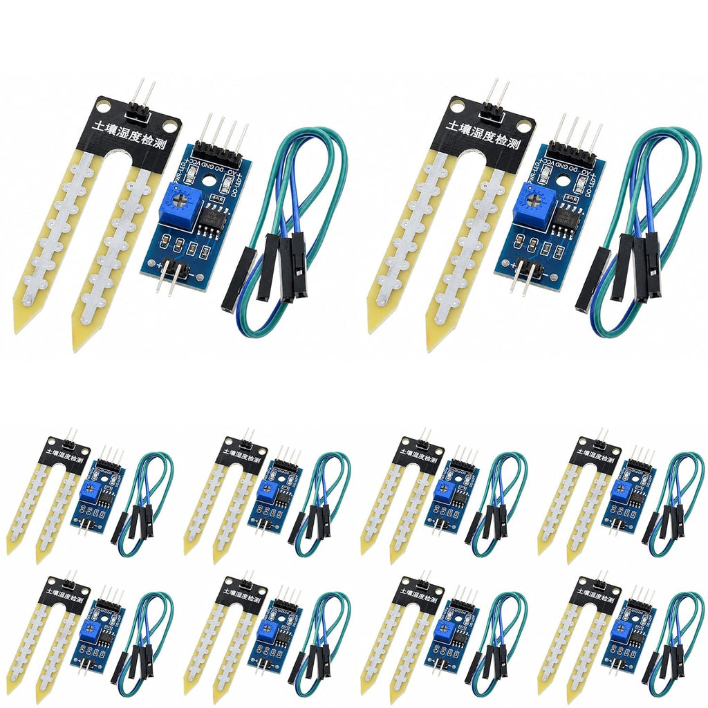 10-Pack Soil Moisture Sensor Module, LM393, Analog Digital