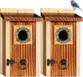 2 Pack Premium Bird House, Warming Gifts Bird Houses for Outside