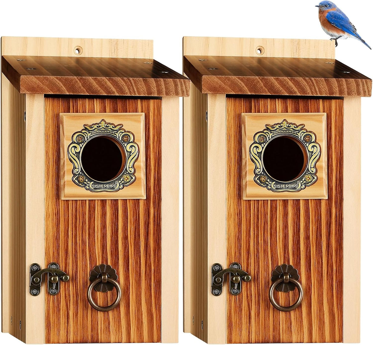2 Pack Premium Bird House, Warming Gifts Bird Houses for Outside