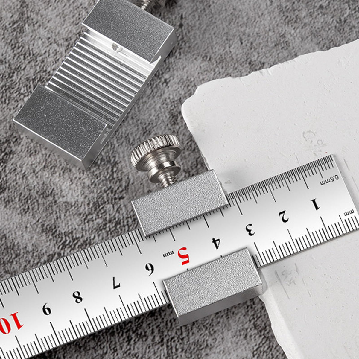 Ruler Stops Fences 20mm Ruler Block with Clear Scale for Accurate Readings in Professional Setting Long Terms Stability Precise Measuring Tool