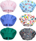 6 Pcs Nurse Surgical Bouffant Caps for Women with Buttons, Elastic