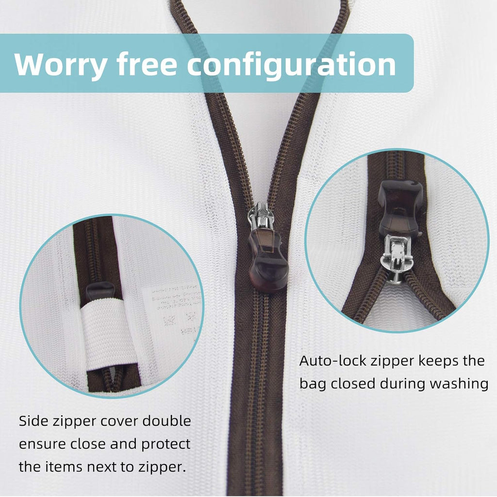 Mesh Laundry Bags for Delicates Durable Protective Wash Bags | Travel Storage Bags for Intimates Lingerie, 2PCS（2XL）