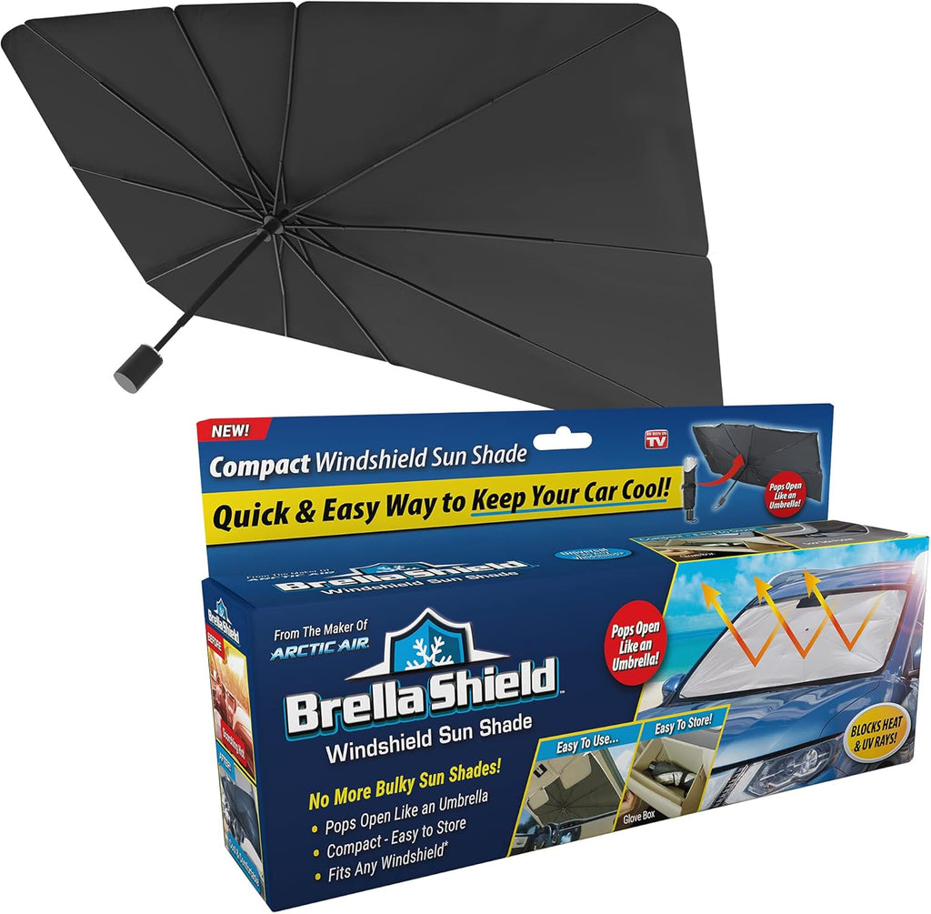 Brella Shield by Arctic Air, Car Windshield Sun Shade, One-Size (31x57"), As Seen on TV