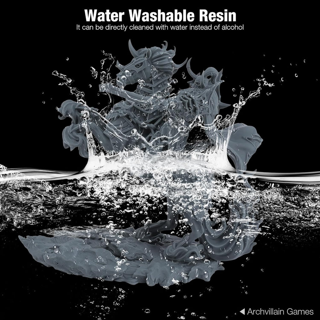 8K 3D Printer Resin, Water Washable Resin 405nm UV-Curing Resin, Best for 8K/9K/12K LCD 3D Printer Space Grey 1000G