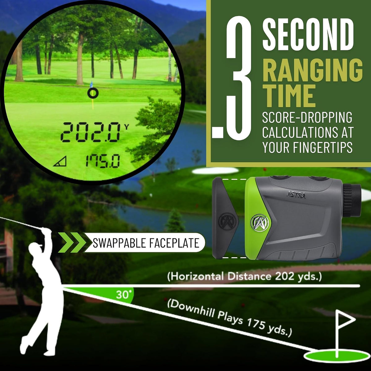 Pro A-1 800yd Laser rangefinder for Hunting, Shooting and Golfing with LCD Display Fast 0.10s and Accurate +/-1yd