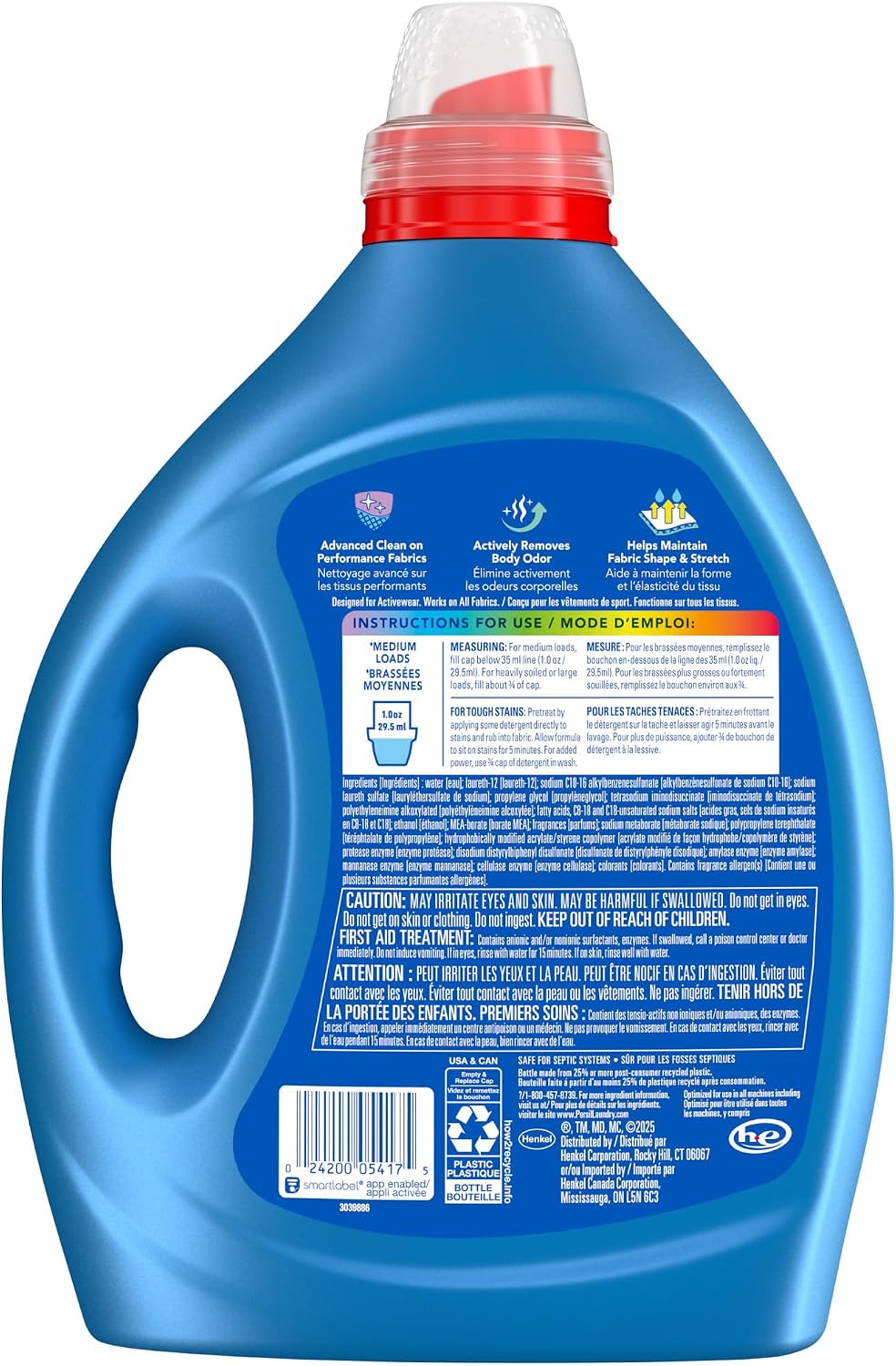 Activewear Clean Liquid Laundry Detergent, 82 Loads, 82.5 Fl Oz