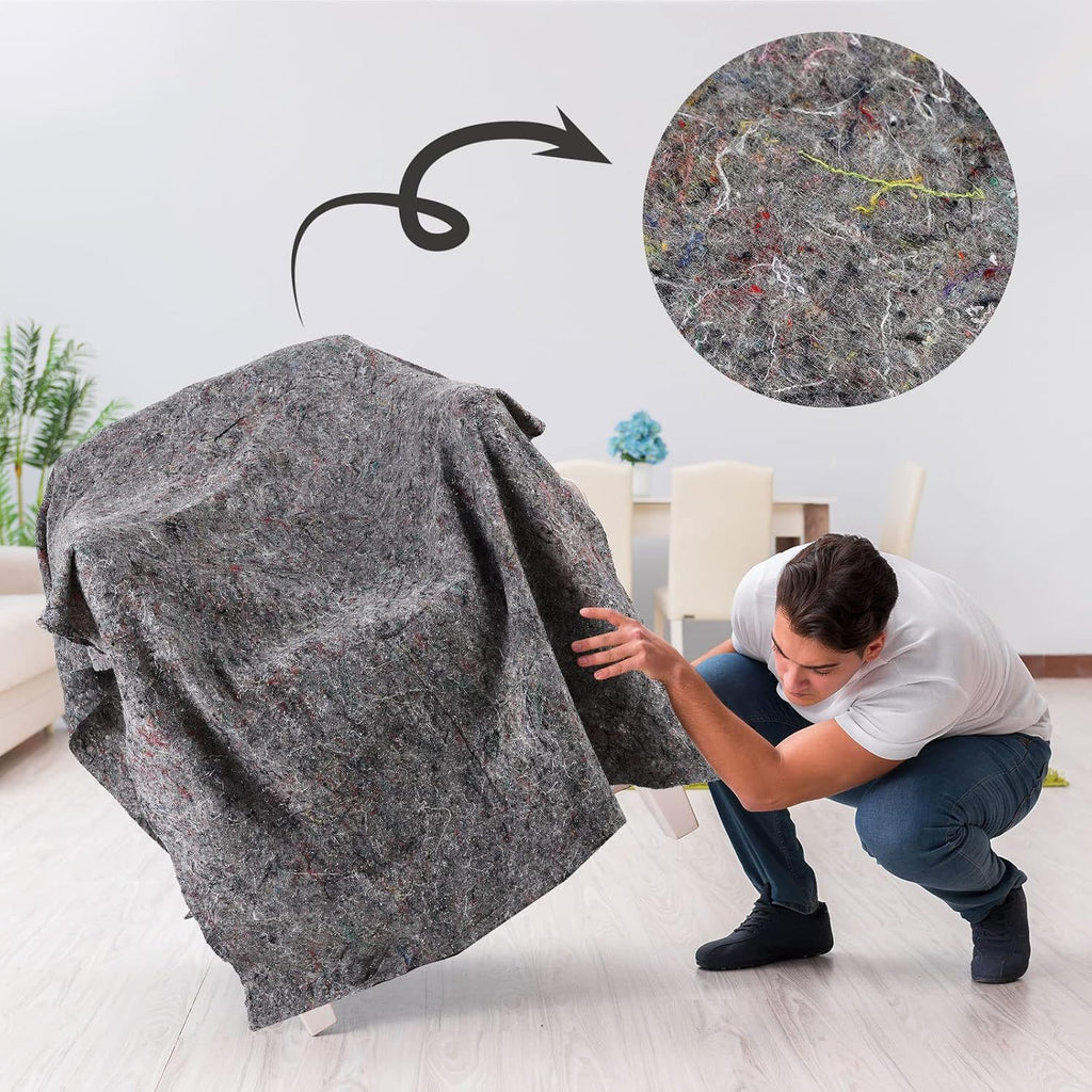 24 Pcs Moving Blankets Bulk, 39 x 71 Inch