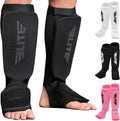 MMA Shin Pads for Muay Thai and Kickboxing, Protective Shin Guards with Instep Guard for Sparring and Training