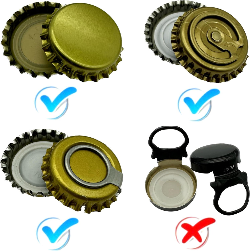 Manual Beer Bottle Capper Tool with 150 count Beer Bottle Caps,26mm Beer Corking Machine for Home Brewing (RED)